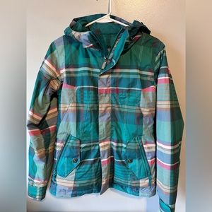 Plaid Burton ski/snowboard insulated jacket, size S